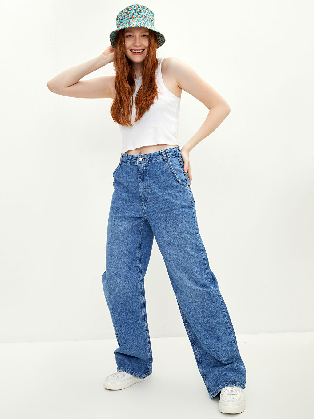 Patterned Women's Bucket Hat-1