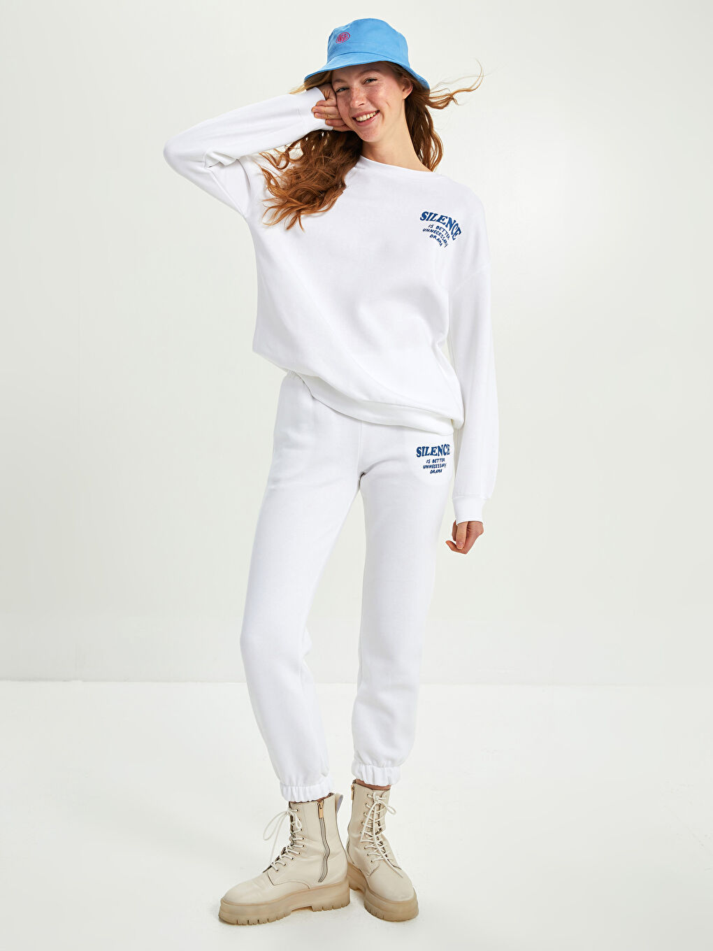 Letter Embroidered Womens Bucket Hat-2