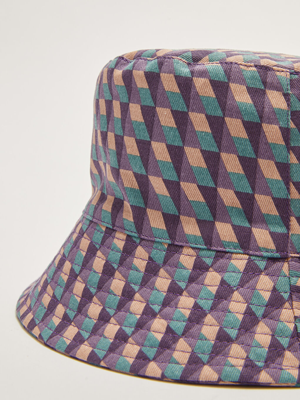 قبعة دلو للسيدات بنقشة-5