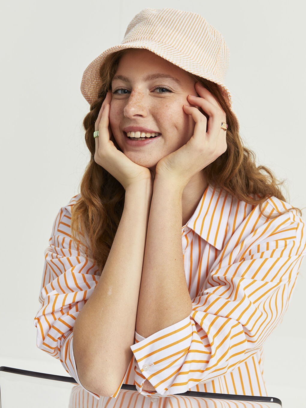 Striped Women's Bucket Hat