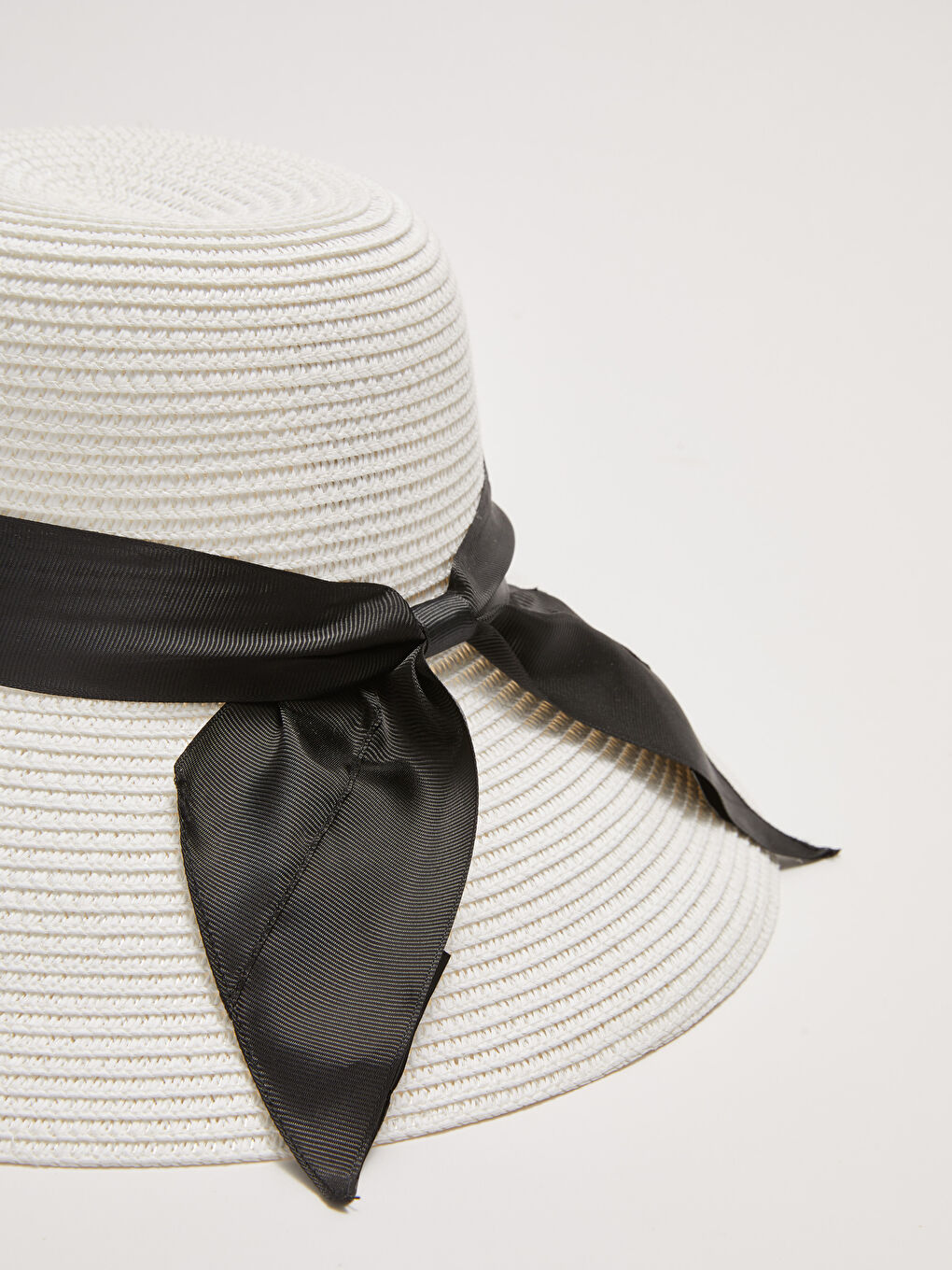 Piping Detailed Straw Women's Hat -S24458Z8-FFB