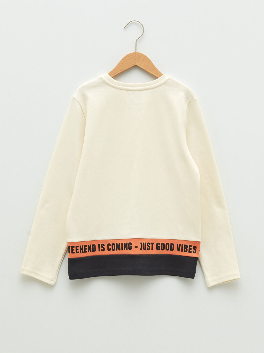 Crew Neck Printed Long Sleeve Boys' T-Shirt-1