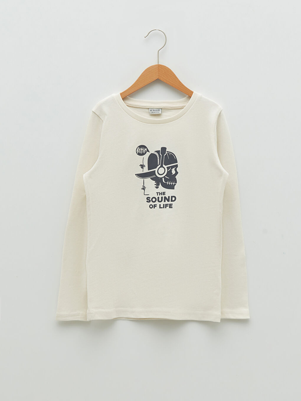 Crew Neck Printed Long Sleeve Boys' T-Shirt