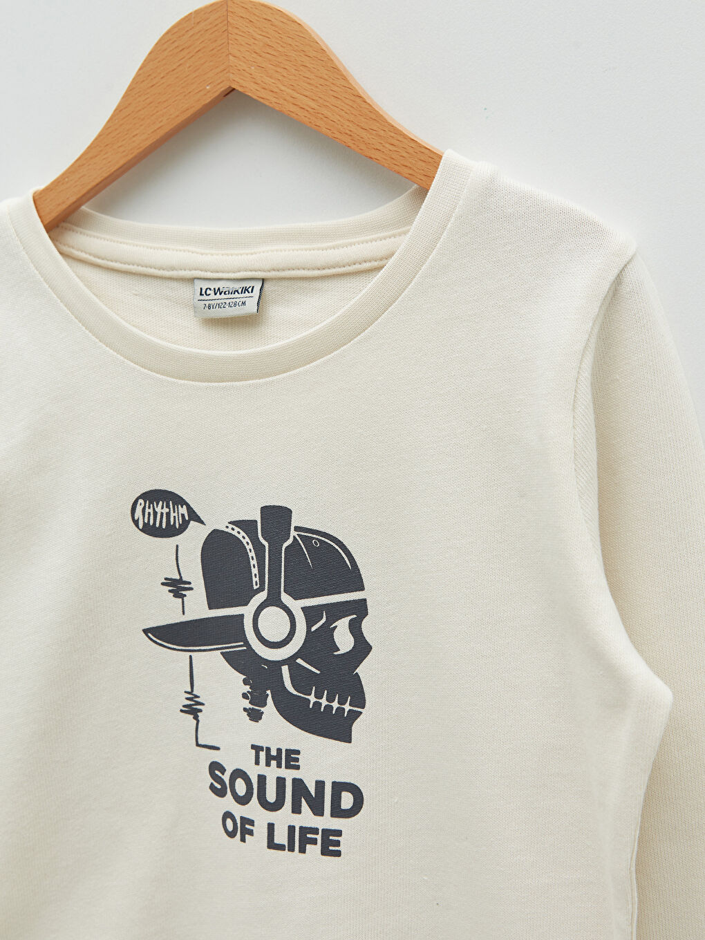 Crew Neck Printed Long Sleeve Boys' T-Shirt-2