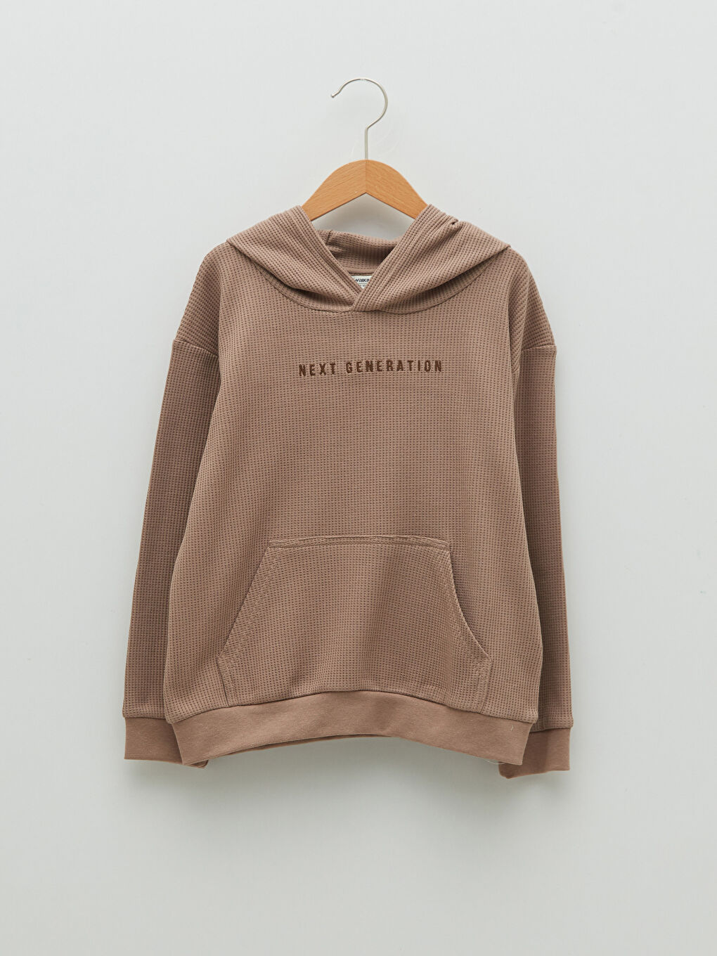 LCW Kids Hooded Embroidery Detailed Long Sleeve Boy
