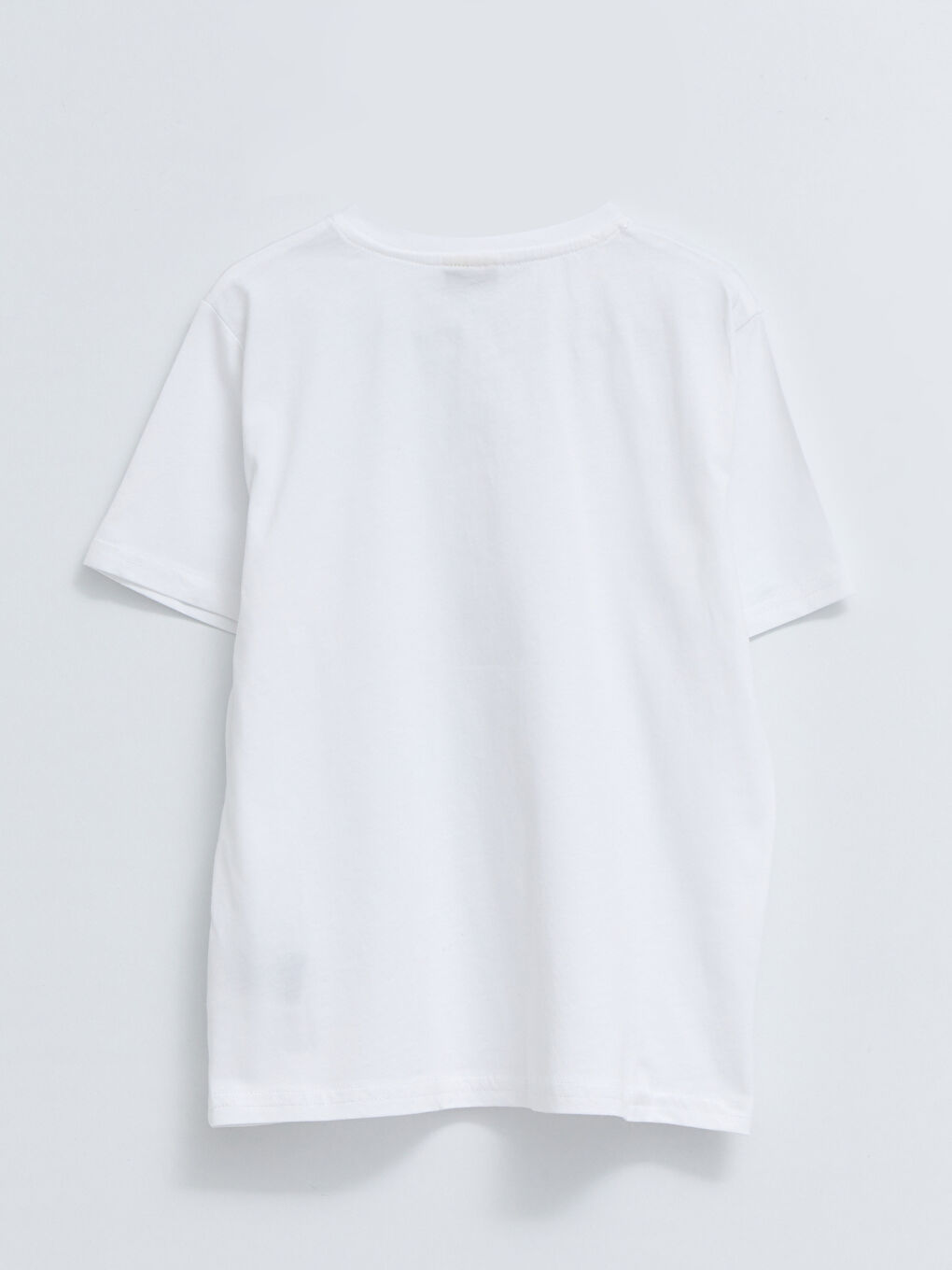 V-Neck Printed Short Sleeve Cotton Boy T-Shirt-1