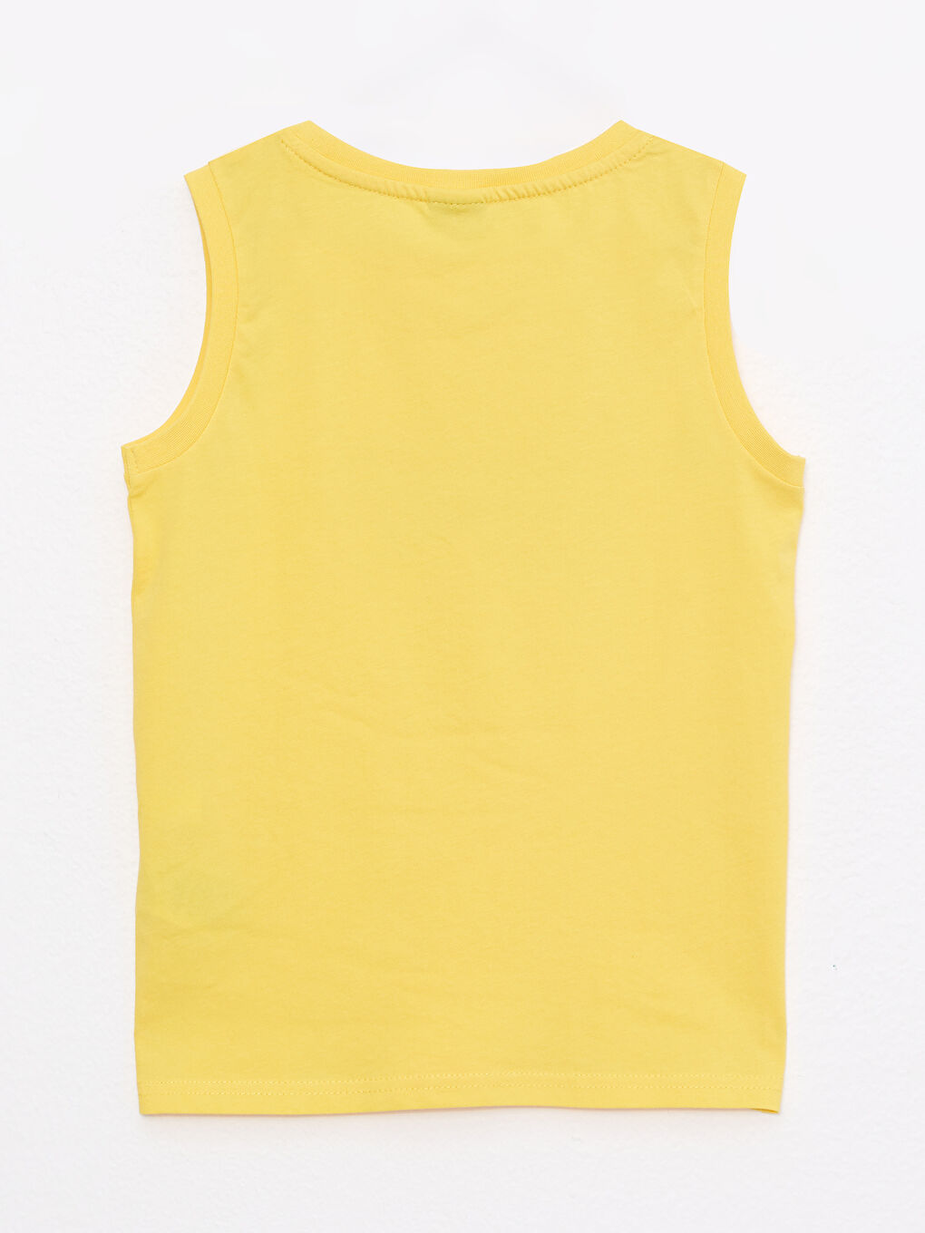 Sarı Bisiklet Yaka Baskılı Pamuklu Erkek Çocuk Atlet-1