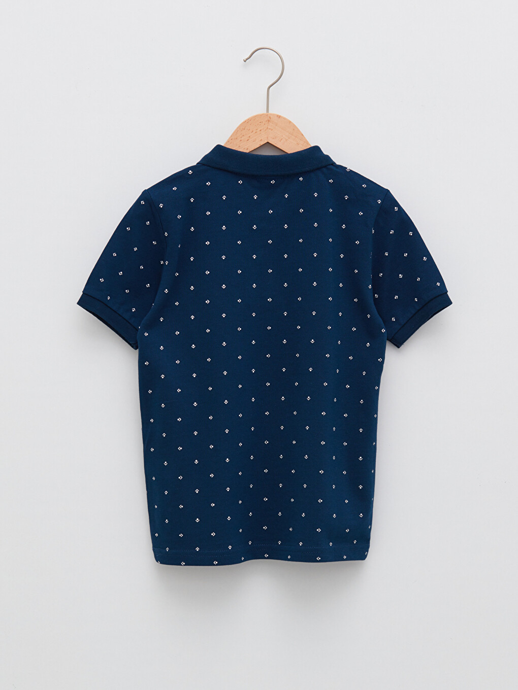 Polo Neck Printed Short Sleeve Boys' T-shirt-1