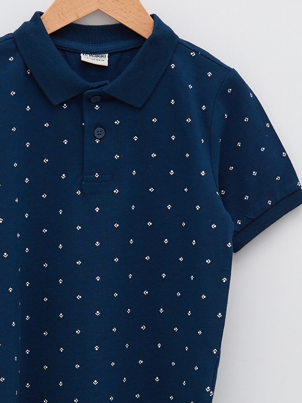 Polo Neck Printed Short Sleeve Boys' T-shirt-2