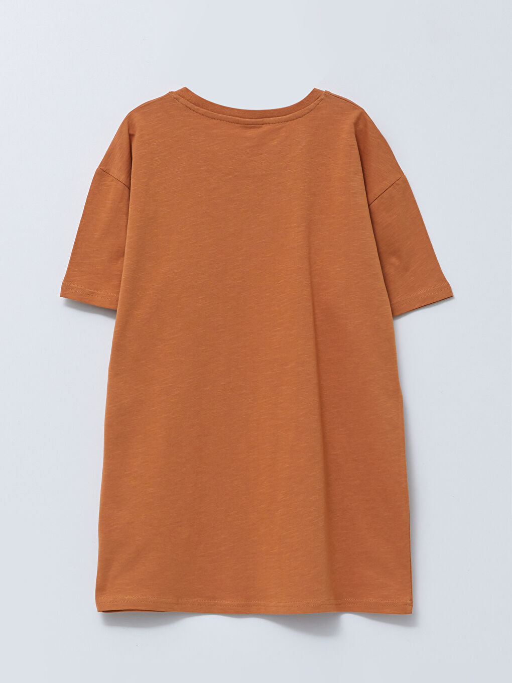 Kahverengi Bisiklet Yaka Baskılı Kısa Kollu Pamuklu Erkek Çocuk Tişört-1