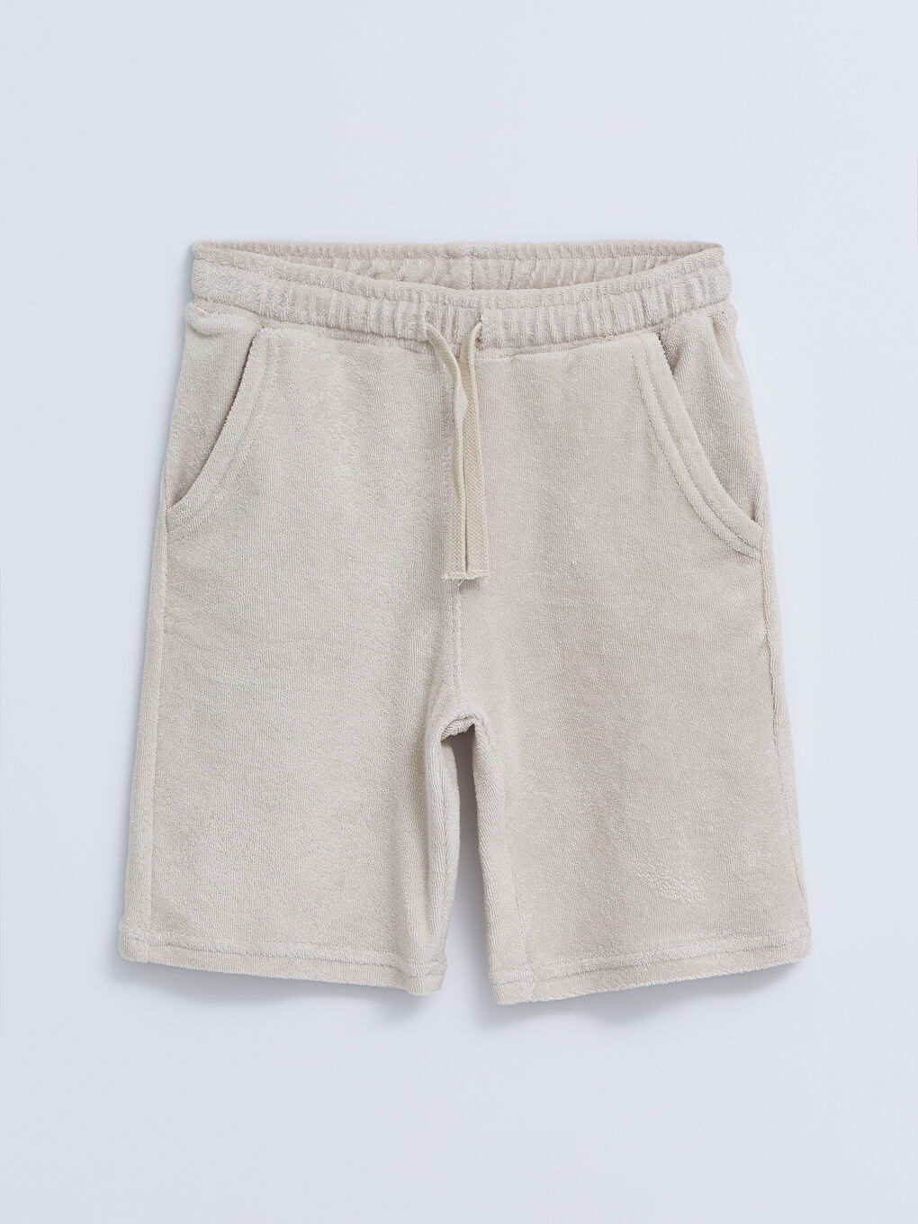 تيشيرت كم قصير ياقة دائرية مطرز مخمل أولاد وشورت-2