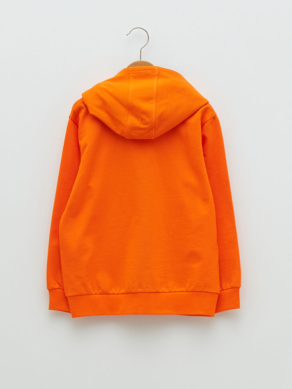 LCW Kids Turuncu Kapüşonlu Baskılı Uzun Kollu Erkek Çocuk Fermuarlı Sweatshirt - 1