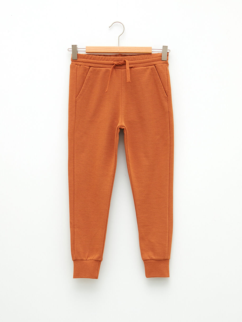 Kahverengi Beli Lastikli Basic Erkek Çocuk Jogger Eşofman Altı