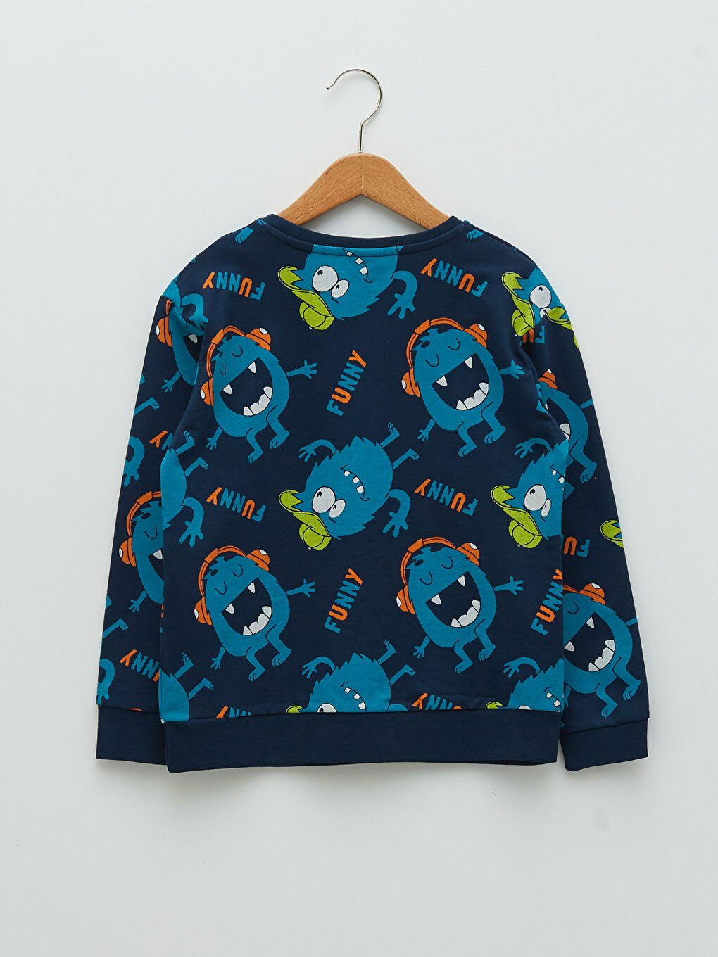 Sweat-shirt à Col Rond Imprimé à Manches Longues pour Garçons-1