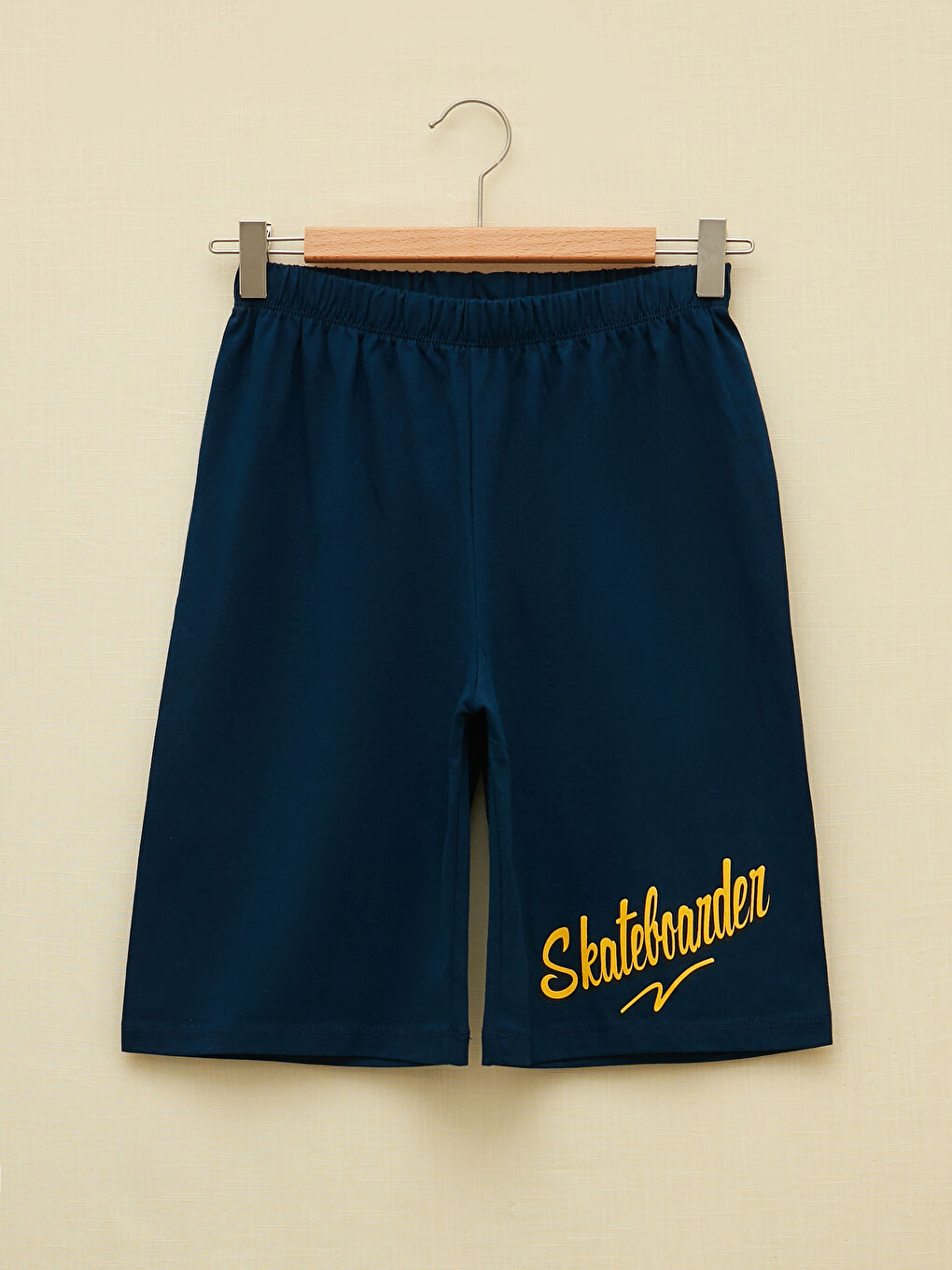 Mavi Bisiklet Yaka Baskılı Kısa Kollu Erkek Çocuk Pijama Takımı-3