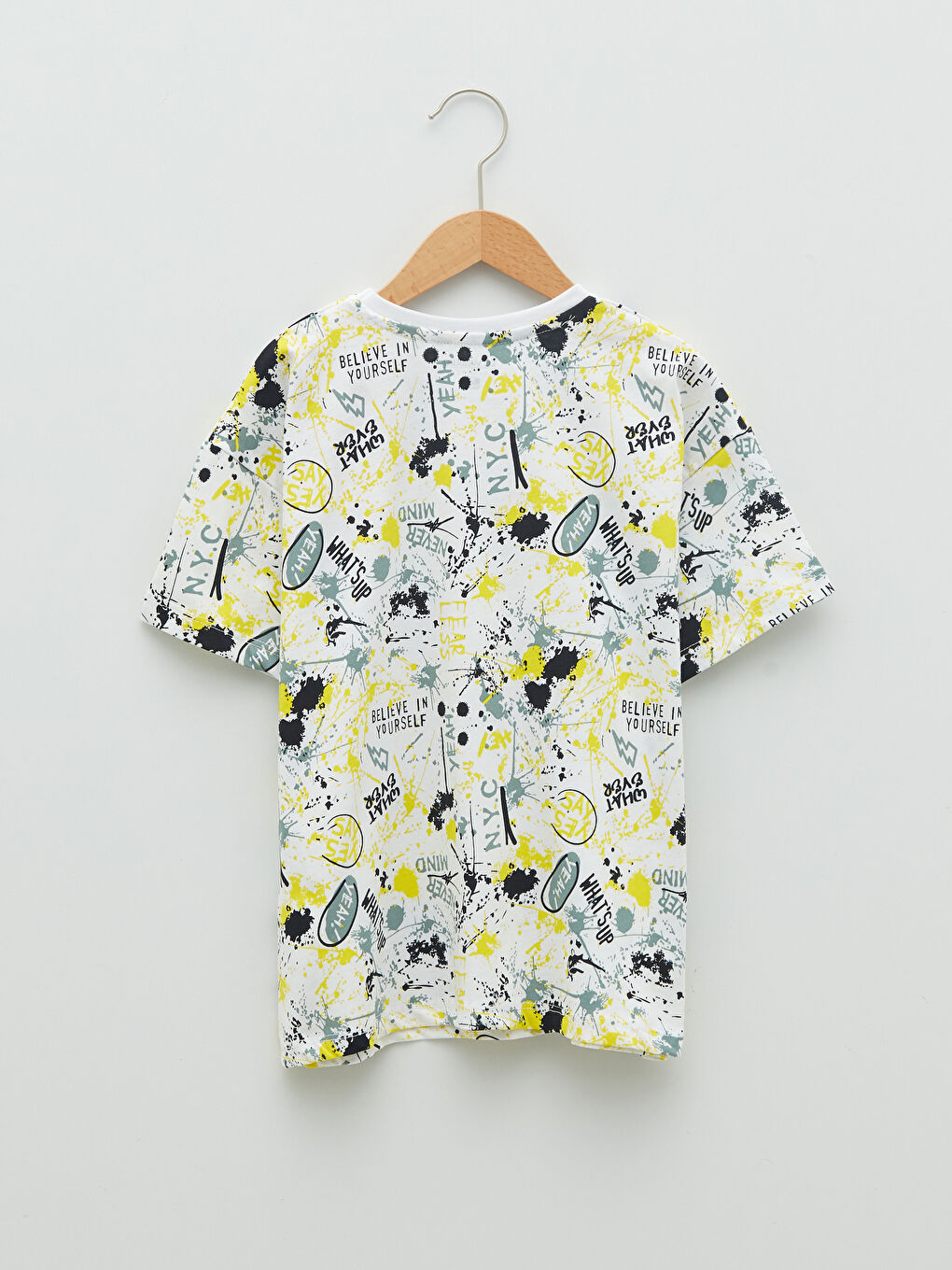 Crew Neck Printed Short Sleeve Cotton Boy's Pajamas Set-2