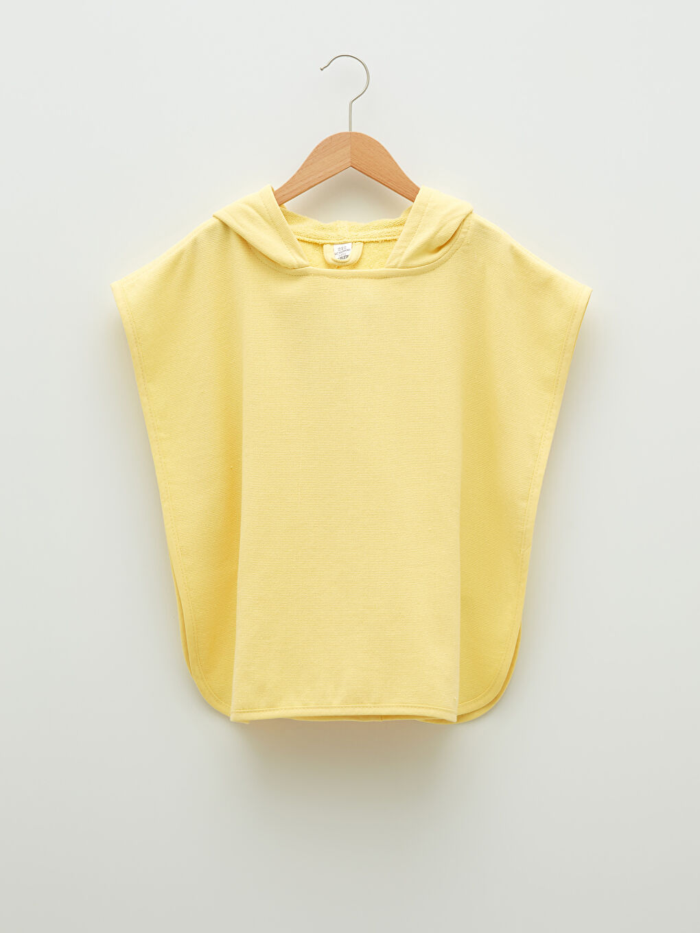 Sarı Kapüşonlu Uzun Kollu Basic Erkek Bebek Bornoz