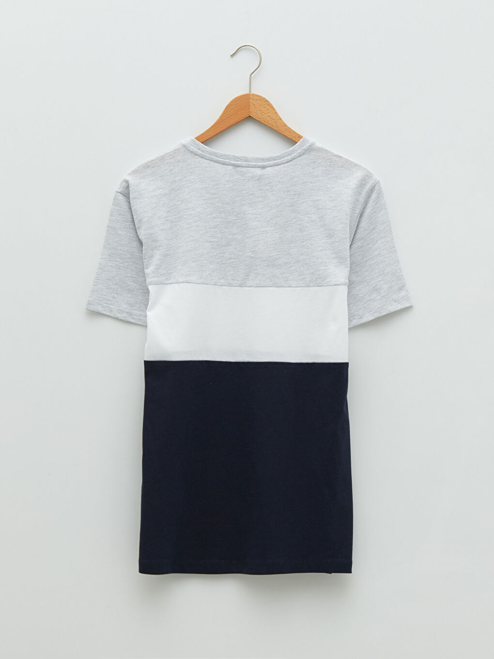 Crew Neck Short Sleeve Color Block Jersey Men's T-Shirt -S24699Z8-HRZ