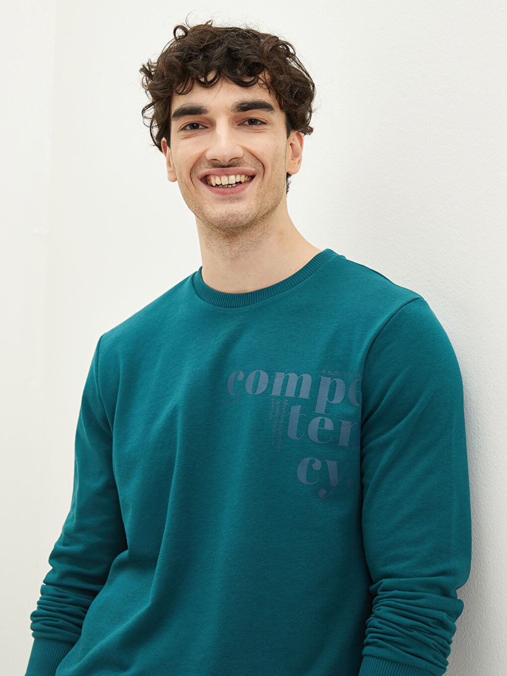 Crew Neck Long Sleeve Men's Sweatshirt-1