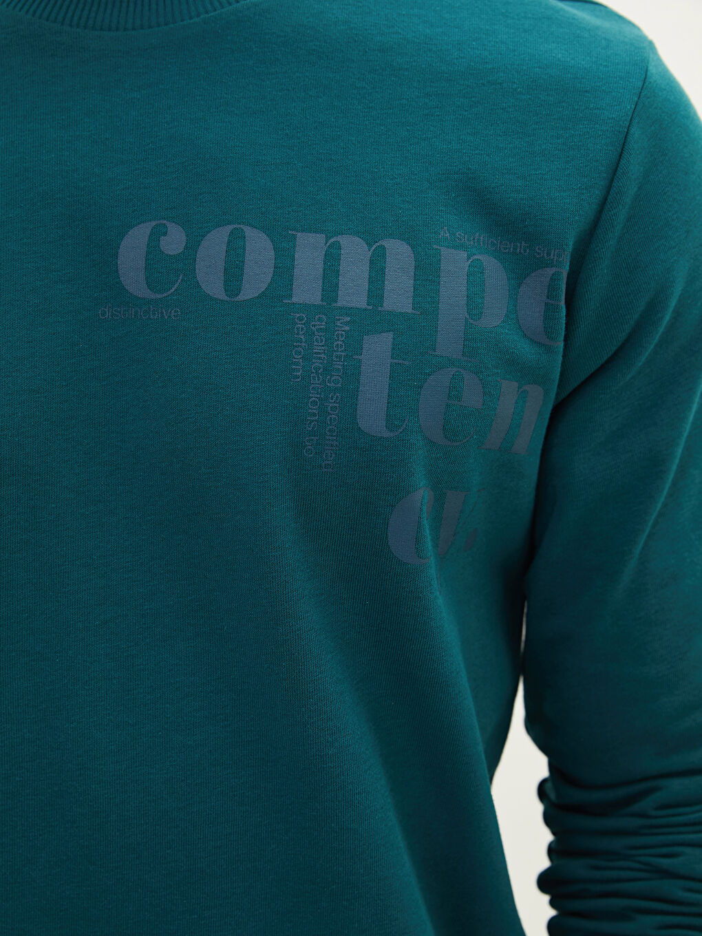 Crew Neck Long Sleeve Men's Sweatshirt-3