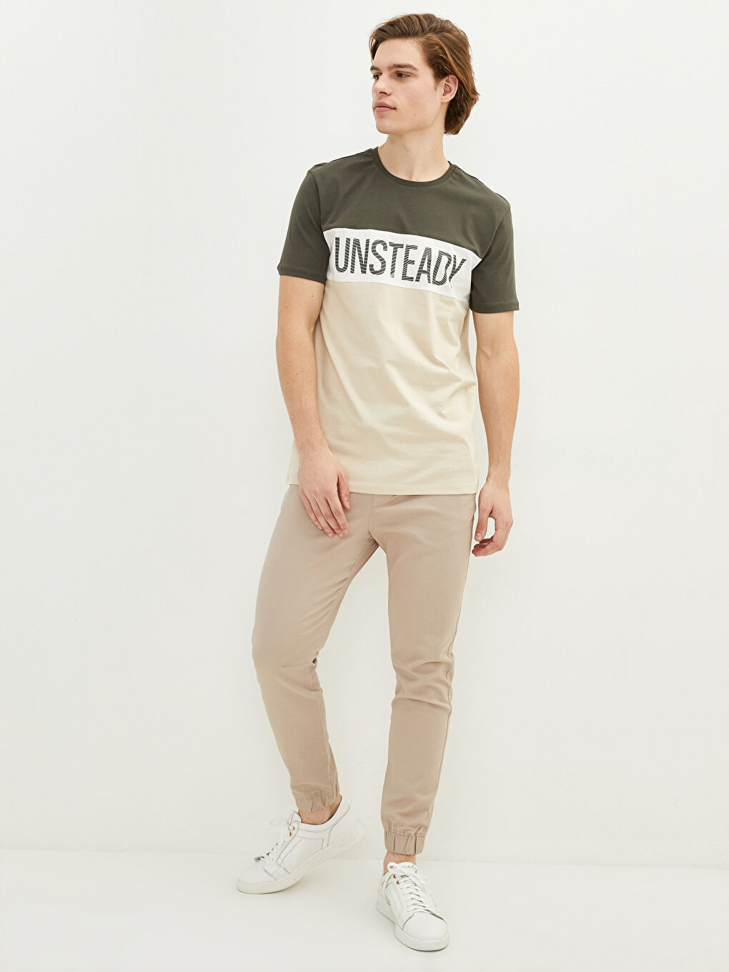 Crew Neck Short Sleeve Printed Combed Cotton Men's T-shirt-1