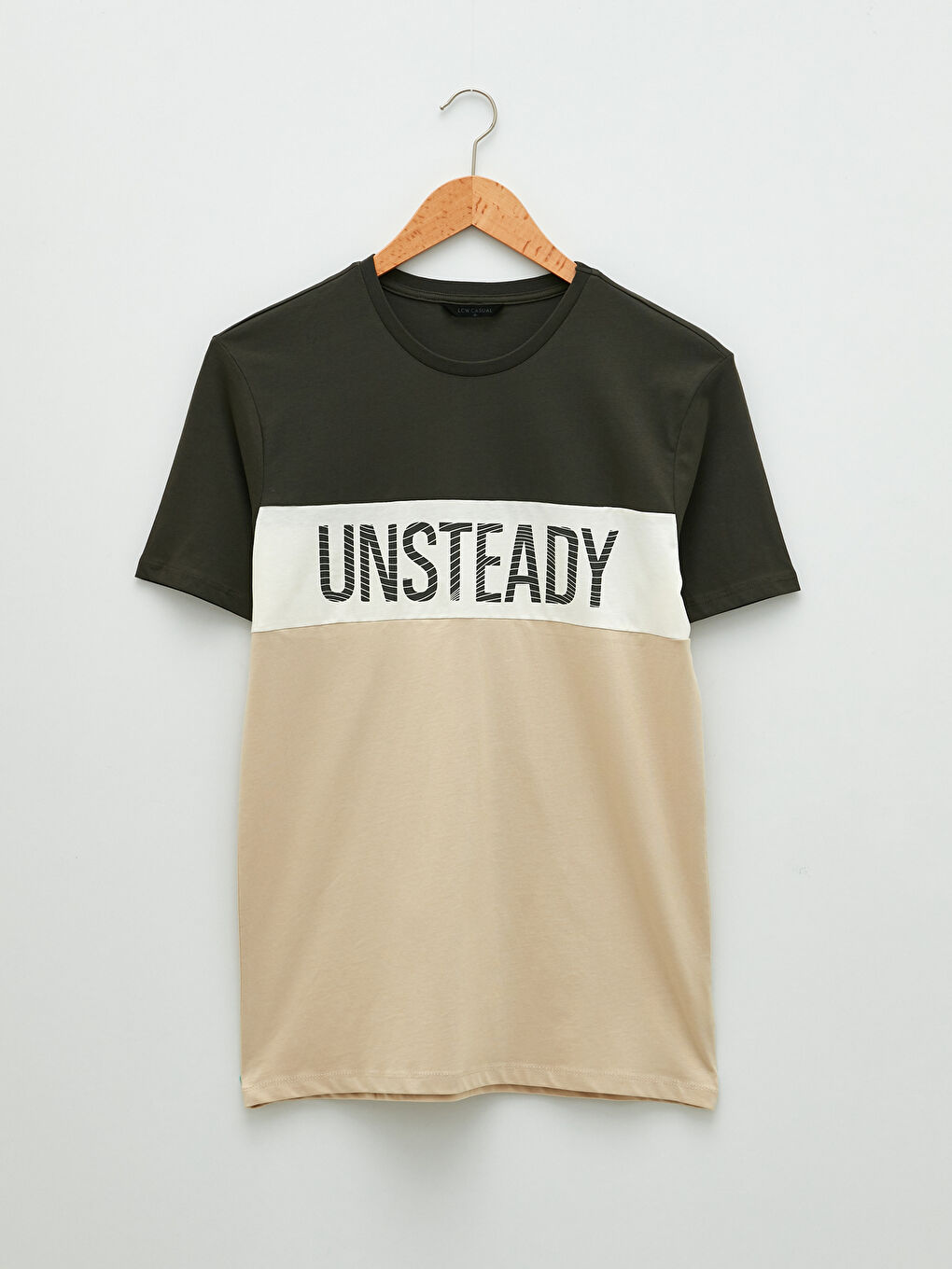 Crew Neck Short Sleeve Printed Combed Cotton Men's T-shirt-5