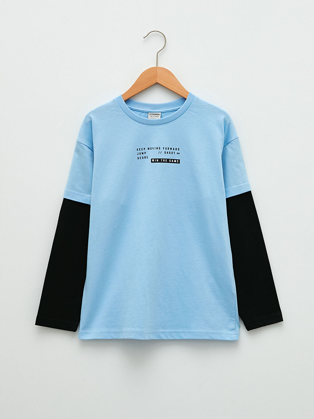 LC Waikiki Crew Neck Printed Long Sleeve Boys' T-Shirt -S24722Z4-FFS