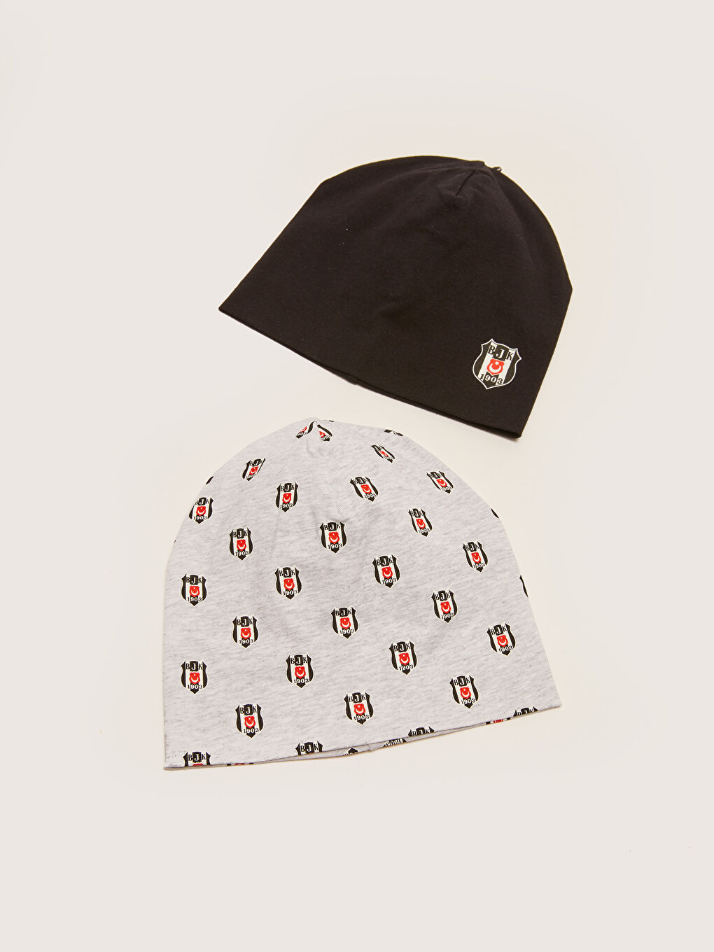 Siyah Beşiktaş Baskılı Erkek Bebek Taraftar Bere 2'li