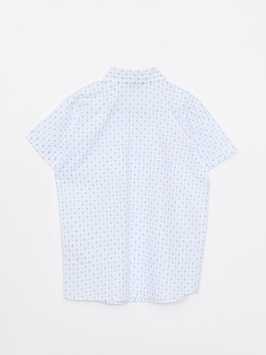 Patterned Short Sleeve Poplin Boy Shirt and Bow Tie-2