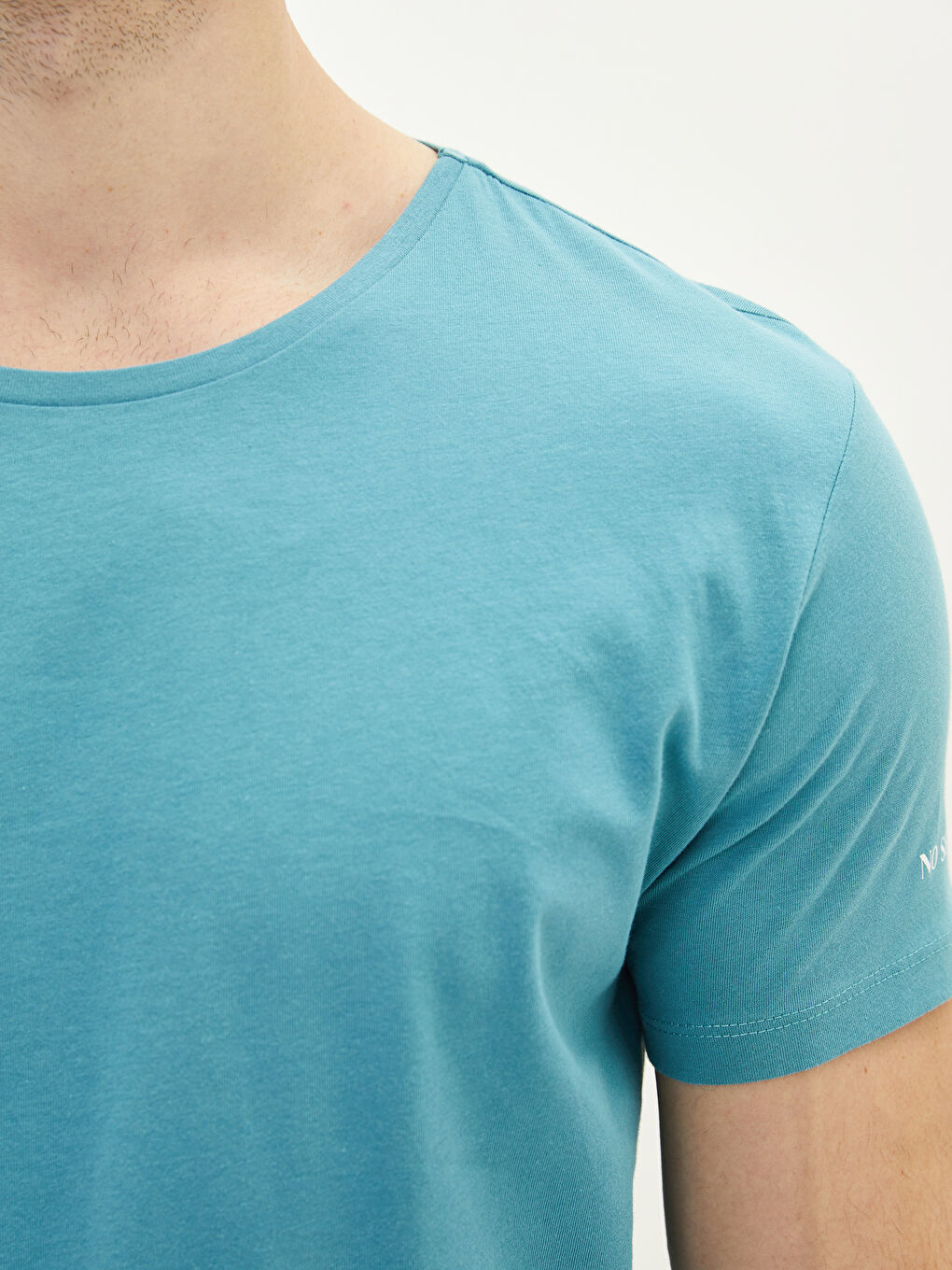 Tricou pentru Bărbați cu Guler Rotund, Mânecă Scurtă, Imprimat, din Bumbac Pieptănat-3