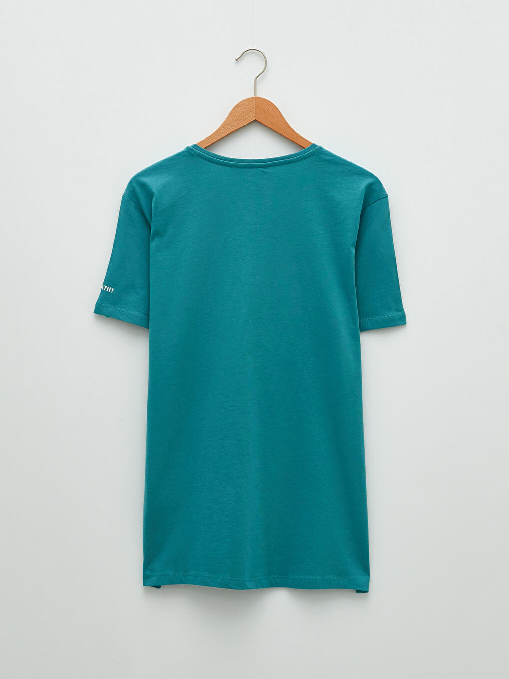 Tricou pentru Bărbați cu Guler Rotund, Mânecă Scurtă, Imprimat, din Bumbac Pieptănat-6