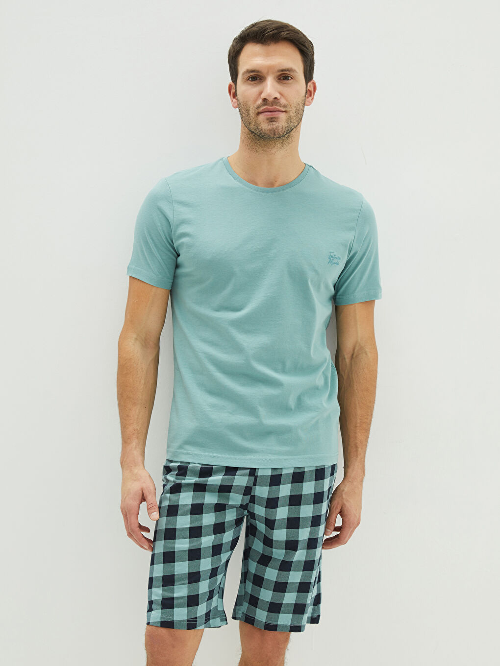 Ensemble pyjama court pour Hommes à coupe régulière-2