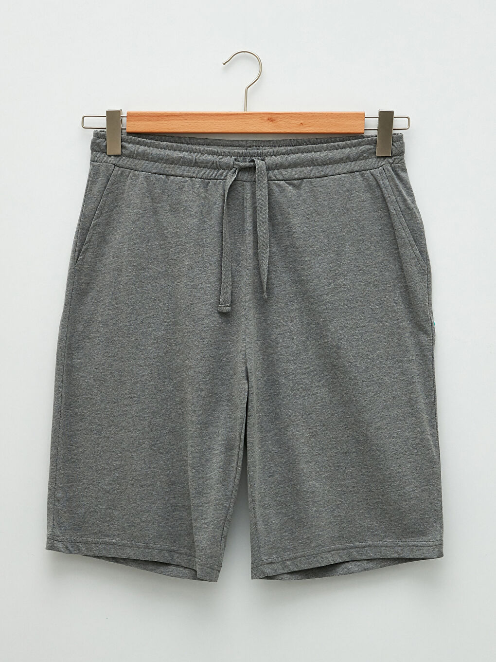 Gri Standart Kalıp Erkek Şortlu Pijama Takımı-8