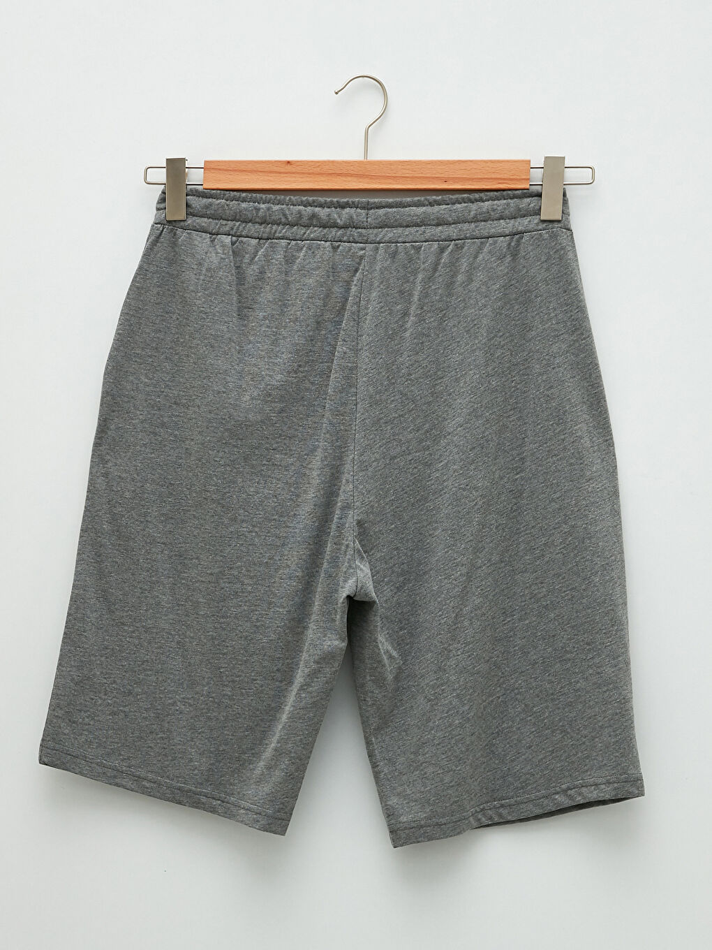 Gri Standart Kalıp Erkek Şortlu Pijama Takımı-9