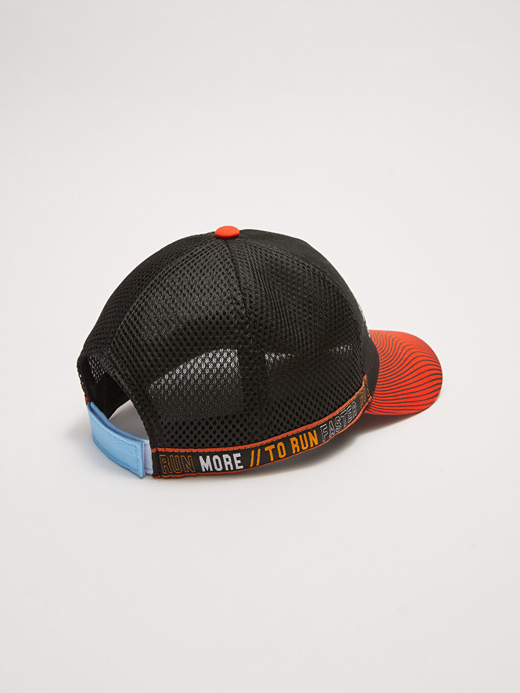 Siyah Yazı Baskılı File Detaylı Erkek Çocuk Kep Şapka-1