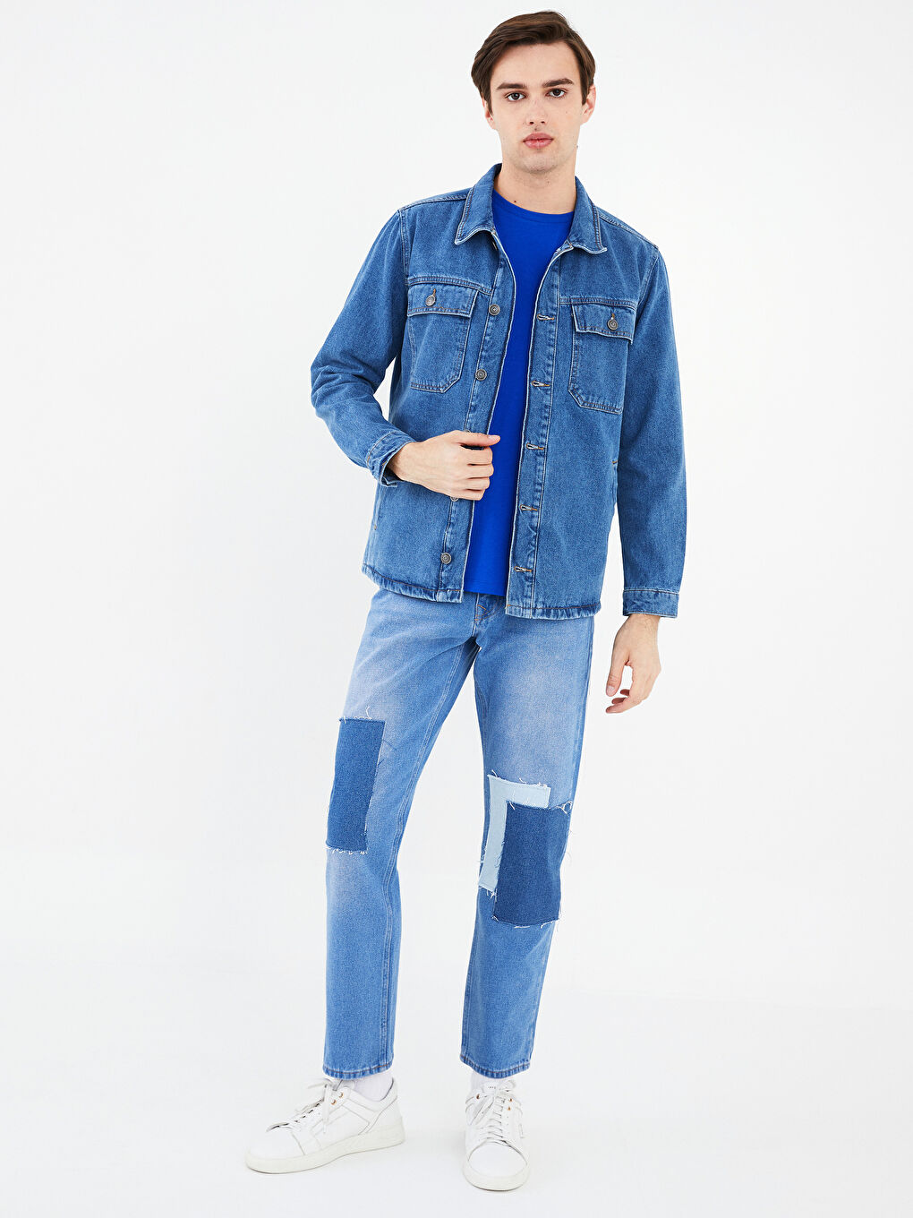 Standard Fit Long Sleeve Men's Jean Jacket-2