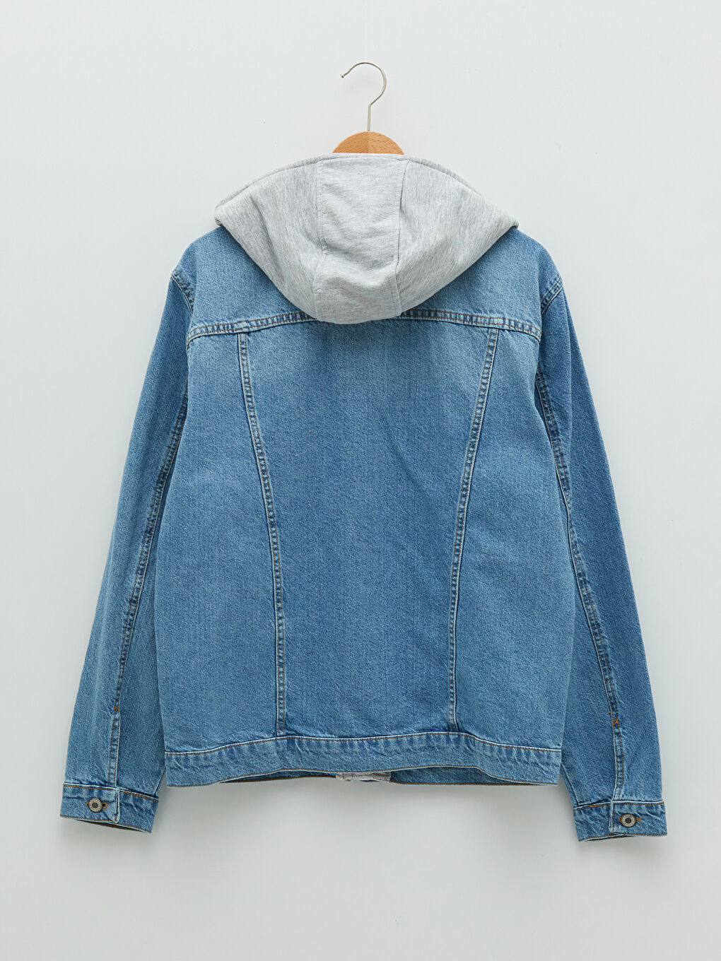 Regular Fit Jeansjacke Für Herren Mit Kapuze-6