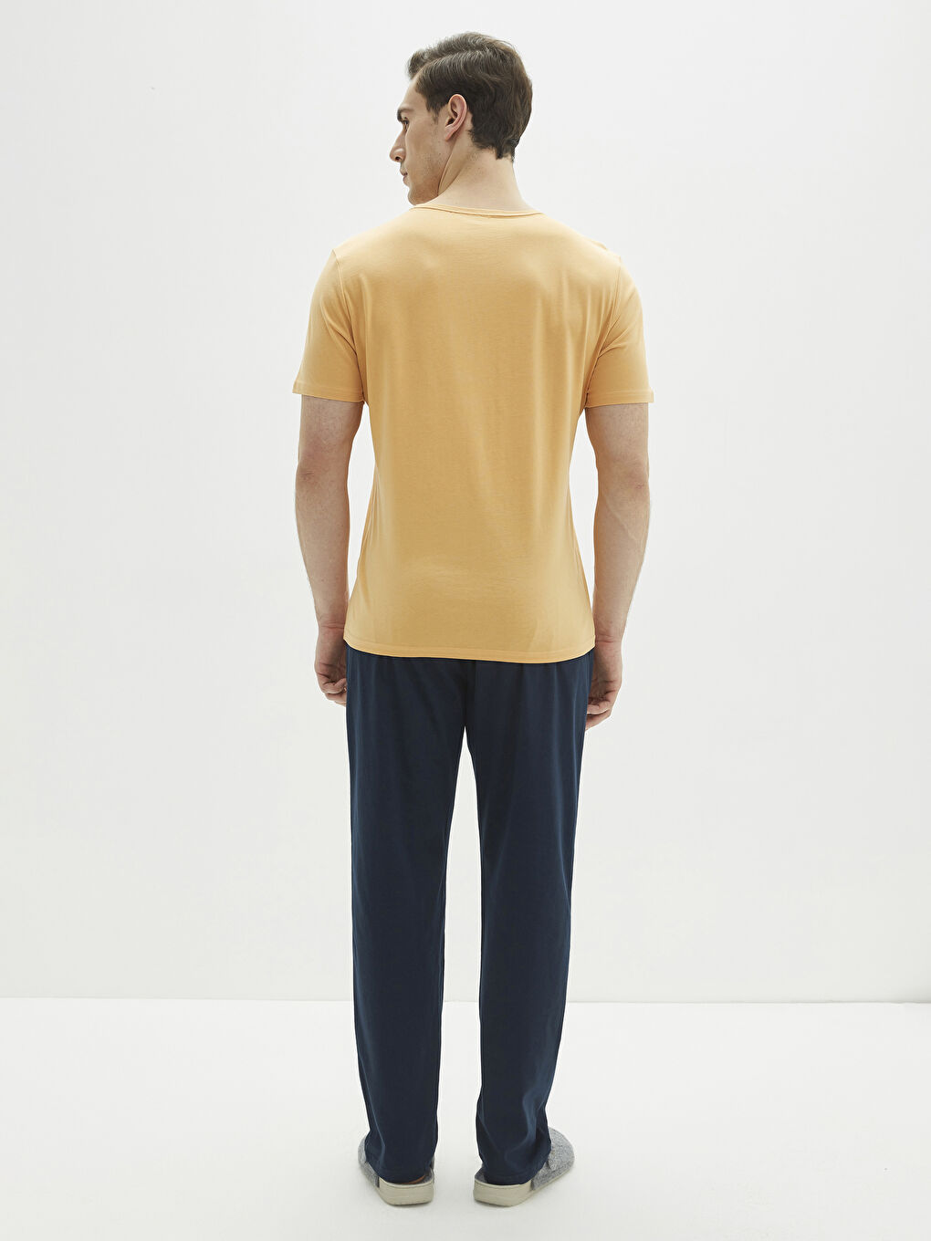 Lacivert Standart Kalıp Erkek Pijama Takımı-5