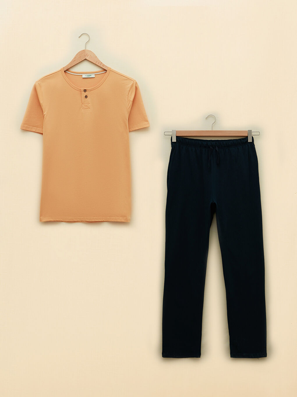 Lacivert Standart Kalıp Erkek Pijama Takımı-6