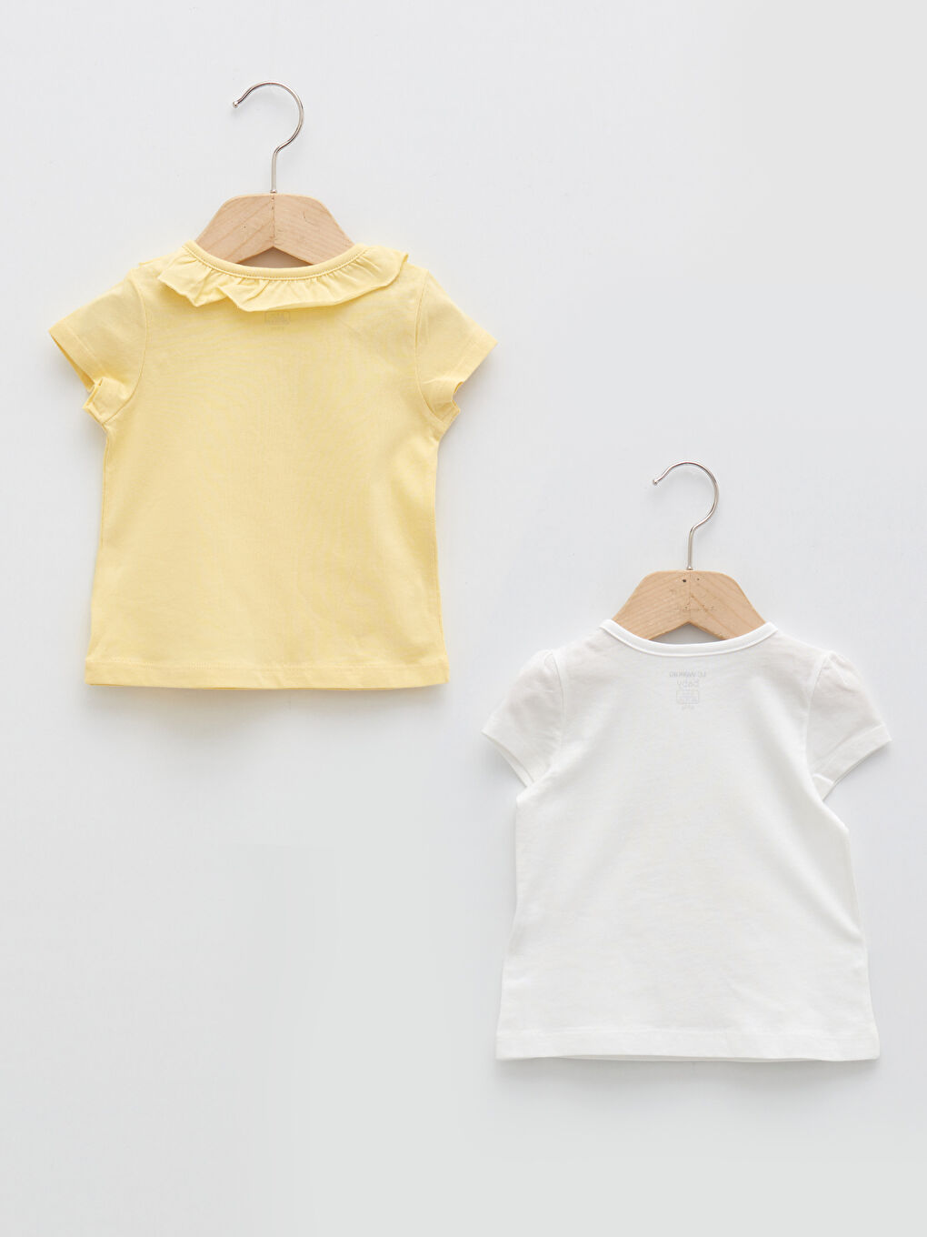 LCW baby Crew Neck Short Sleeve Printed Baby Girl T-Shirt 2 Pieces -S24863Z1-FTY