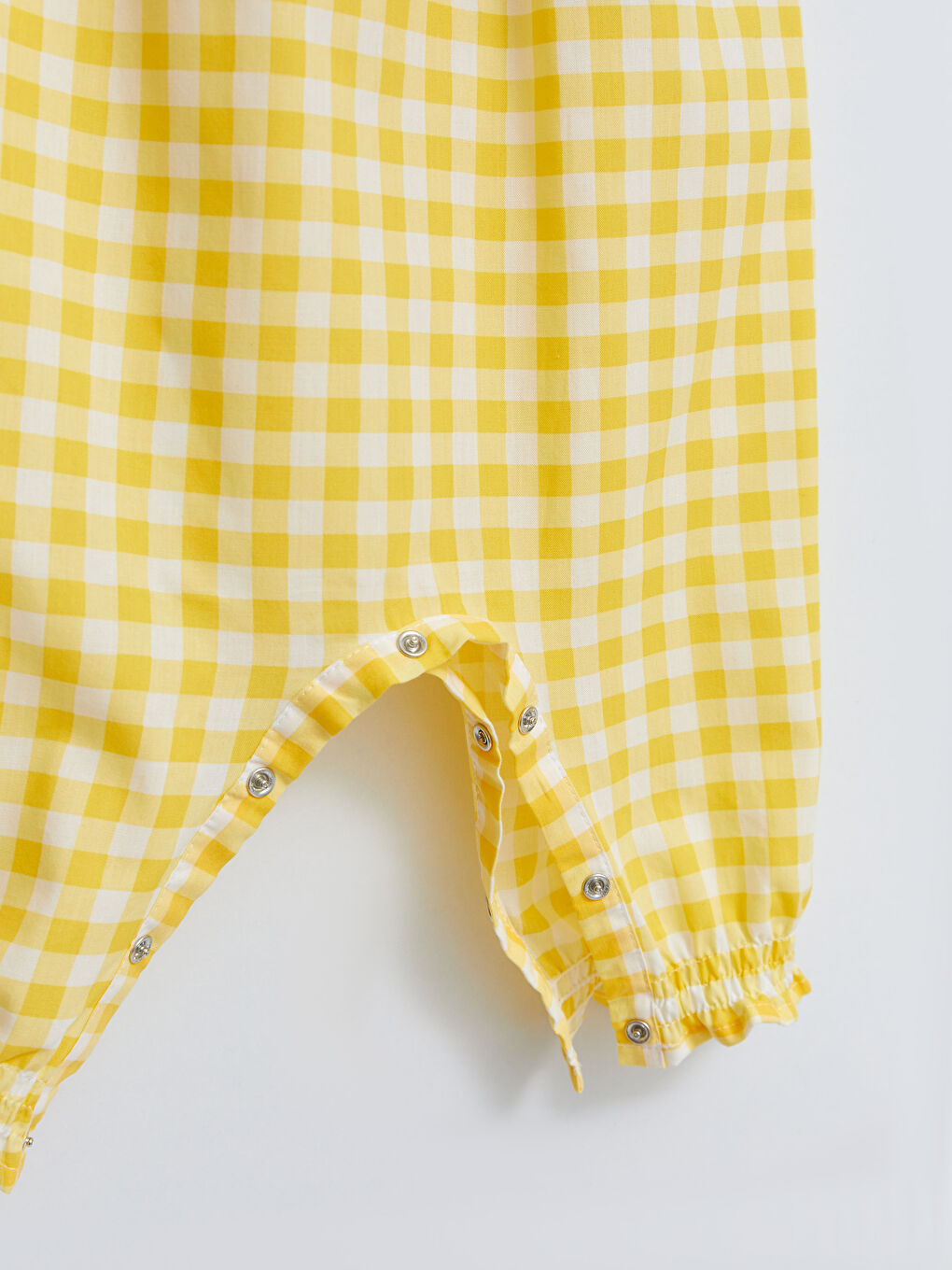 Square Collar Strappy Plaid Pattern Baby Girls' Dungarees-6