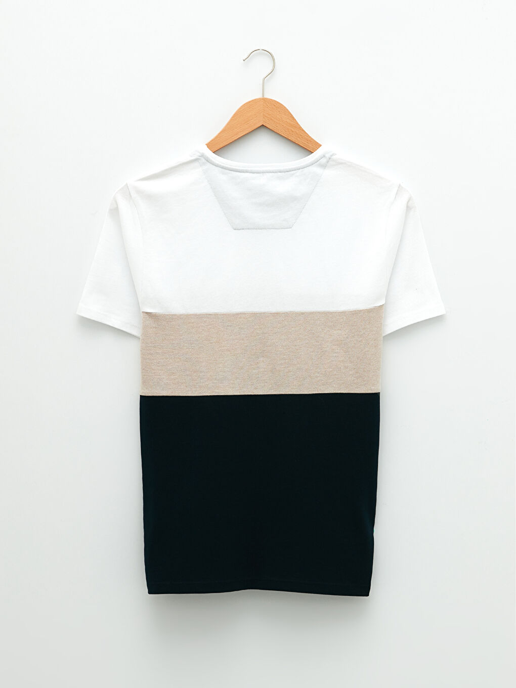 Crew Neck Short Sleeve Color Block Piqué Men's T-Shirt-6