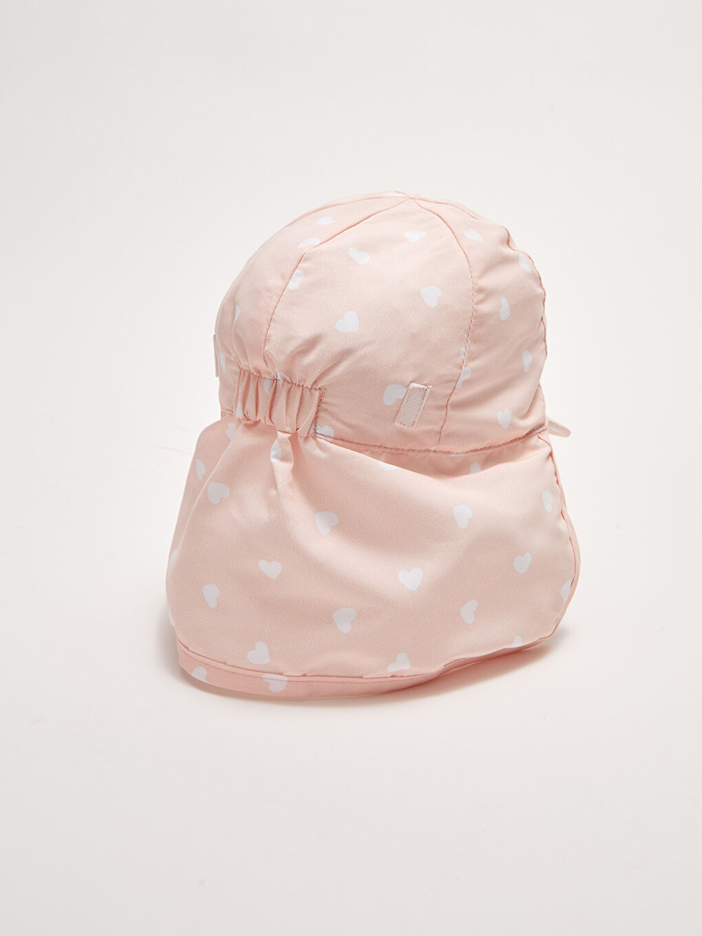 Ekru Baskılı UV Korumalı Kız Bebek Deniz Şapkası-2