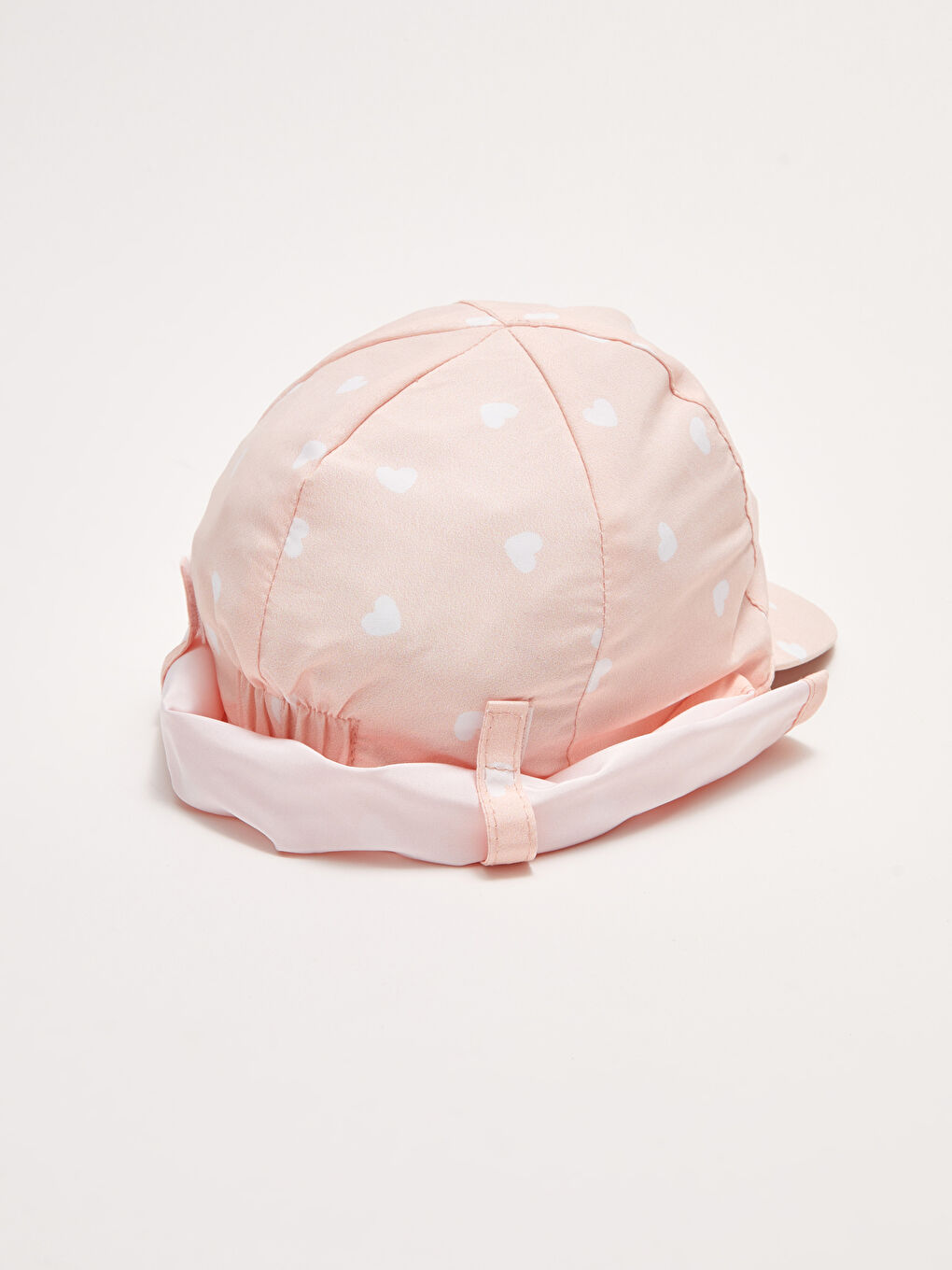 Ekru Baskılı UV Korumalı Kız Bebek Deniz Şapkası-3