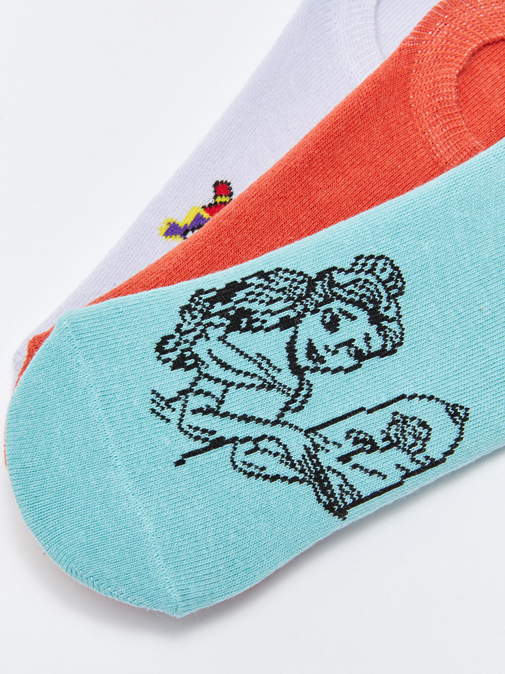 LCW DREAM Rapunzel Printed Women's Booties Socks 3 Pack -S24904Z8-J1B
