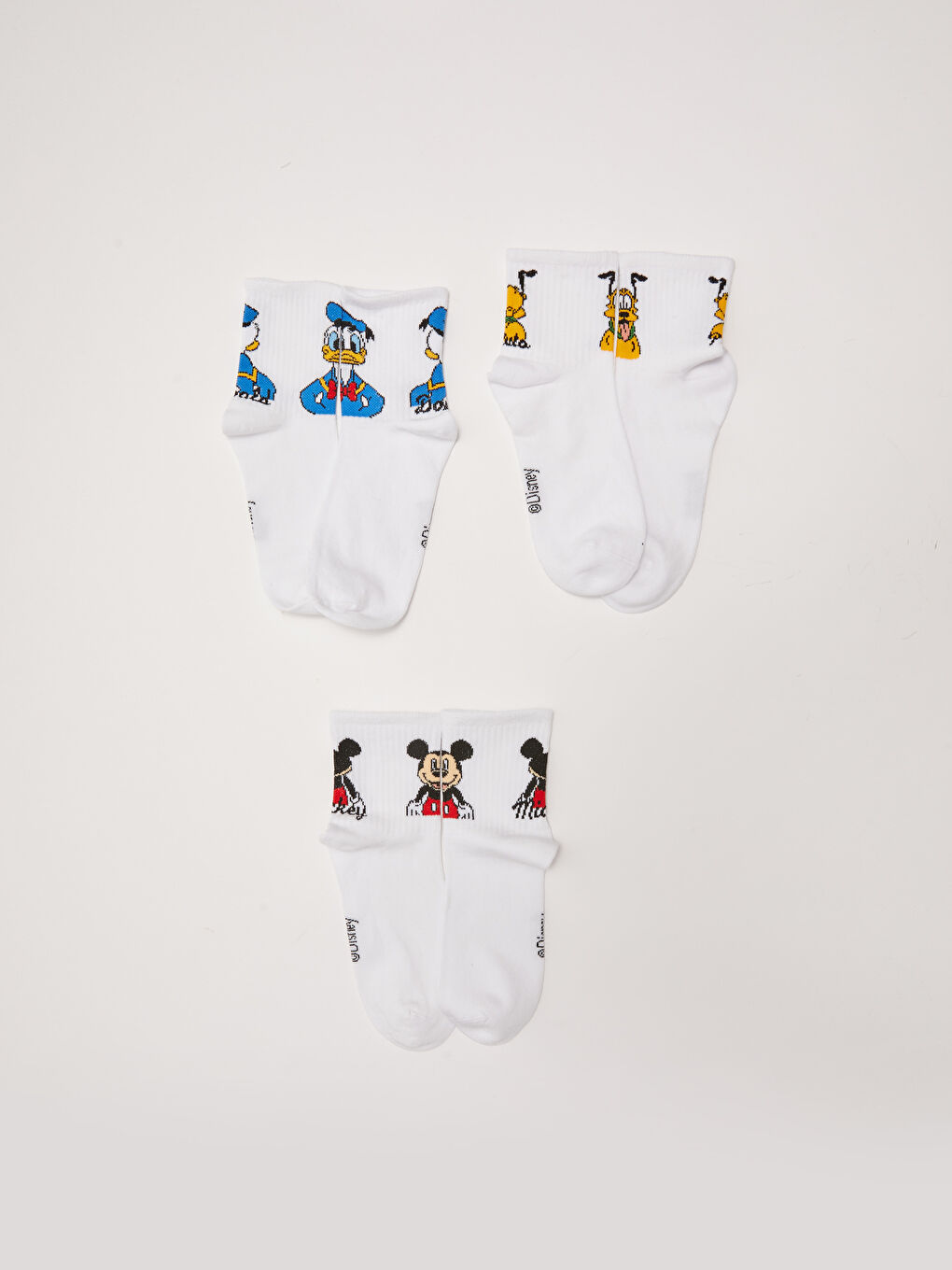 LCW DREAM Mickey Mouse Printed Women's Ankle Socks 3-packs -S24912Z8-JYX
