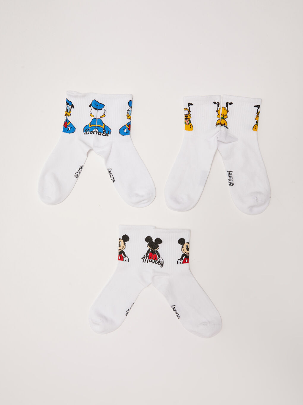 LCW DREAM Mickey Mouse Printed Women's Ankle Socks 3-packs -S24912Z8-JYX