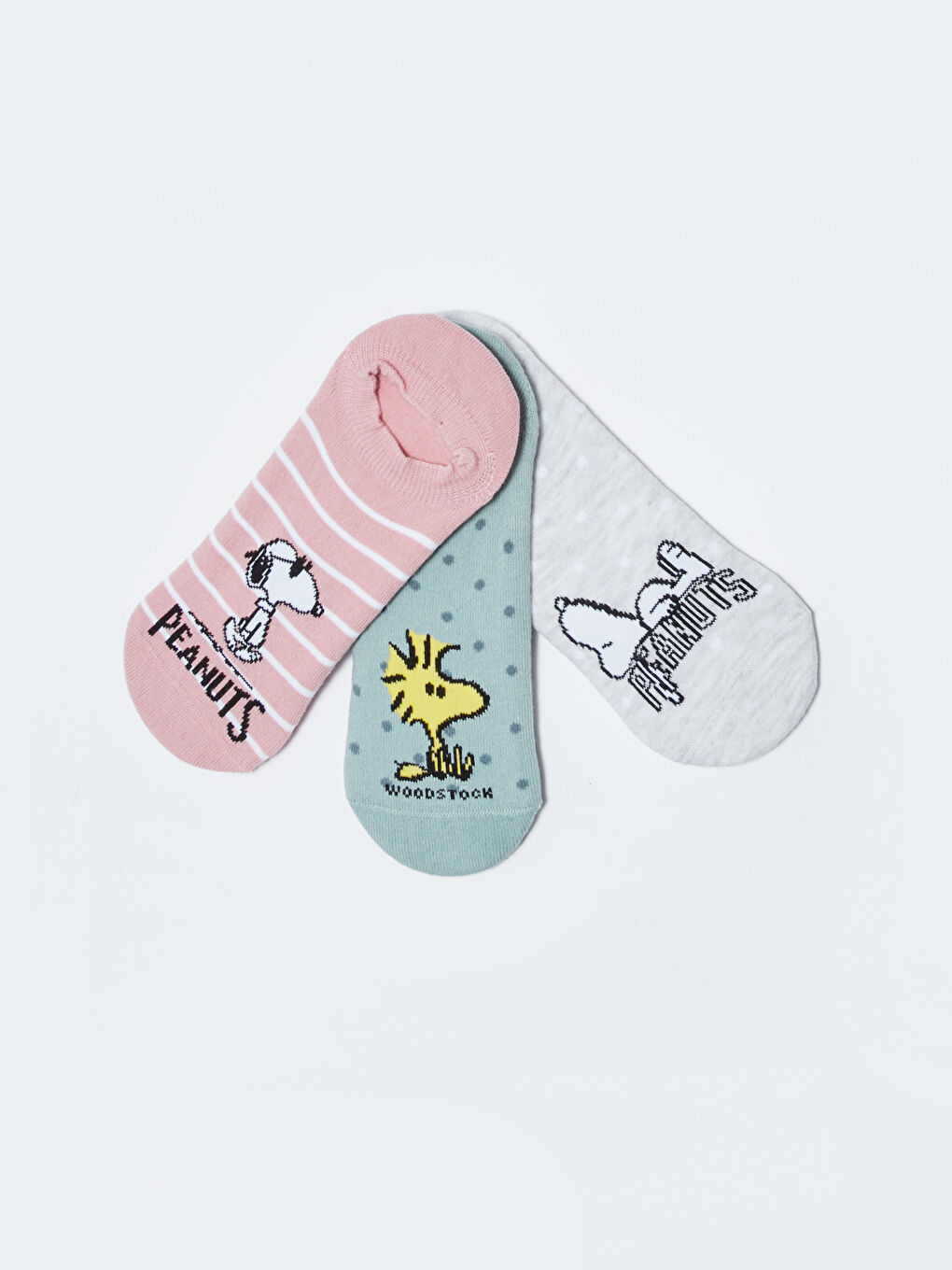 Chaussettes Bottillons Imprimées Snoopy pour Femmes Lot de 3