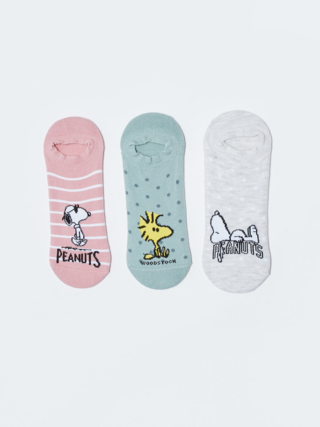 Chaussettes Bottillons Imprimées Snoopy pour Femmes Lot de 3-1
