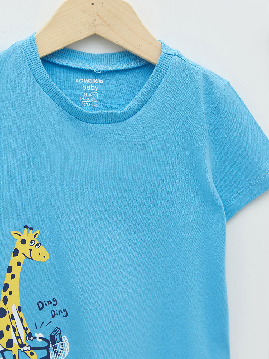 Mavi Bisiklet Yaka Kısa Kollu Baskılı Erkek Bebek Tişört-2